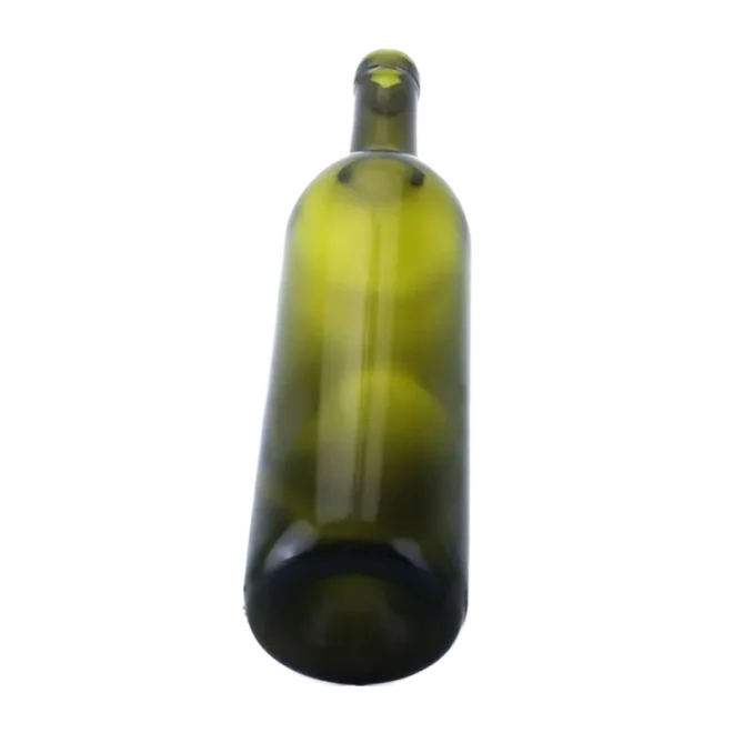750ml Green Round Glass Bottle with Elevated Base – Premium Packaging Solution - Image 2