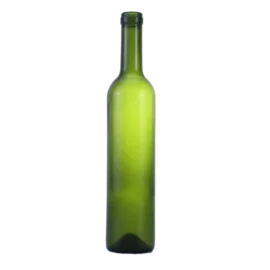 500ml Olive Green Wine Bottle – Slim Bordeaux Style with Long Neck