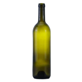 750ml Dark Green Bordeaux Wine Bottle with Cork Top – Premium Glass for Wine Packaging