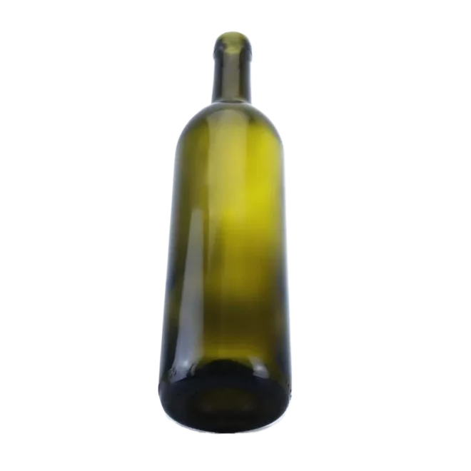 Olive Green 750ml Bordeaux Wine Bottle with Custom Cork – Premium Glass Packaging - Image 2