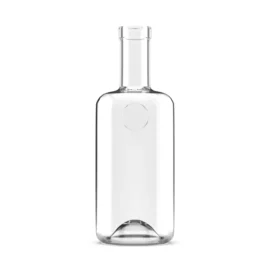 Premium Transparent Round Glass Bottles – 500ml/700ml/750ml for Whisky, Vodka & Rum with Cork Closure