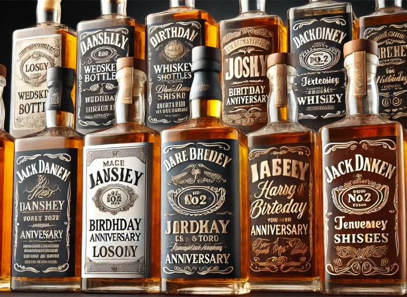 Engraved glass bottles