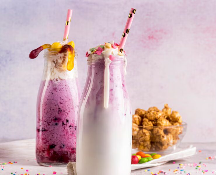 glass Milkshake Bottles