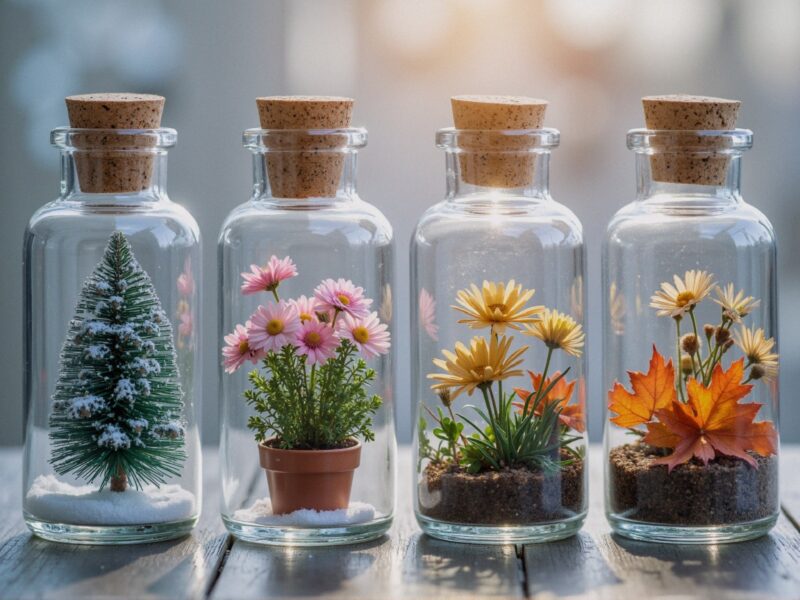 Glass Bottle with Cork Stopper