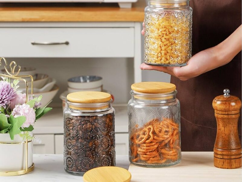 Large Glass Container with Lid