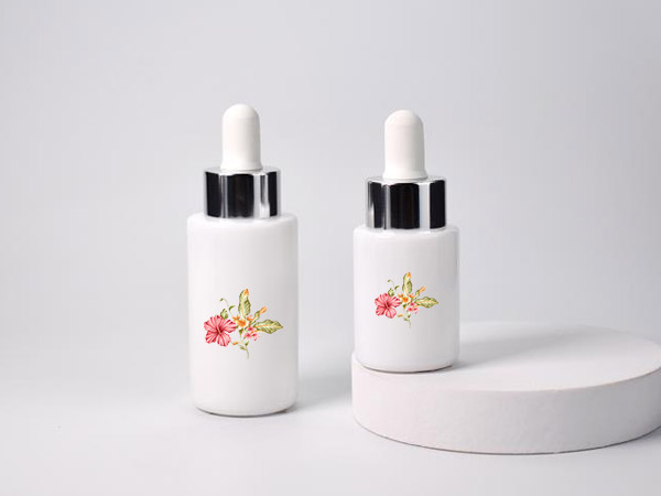Opal White Glass Bottle
