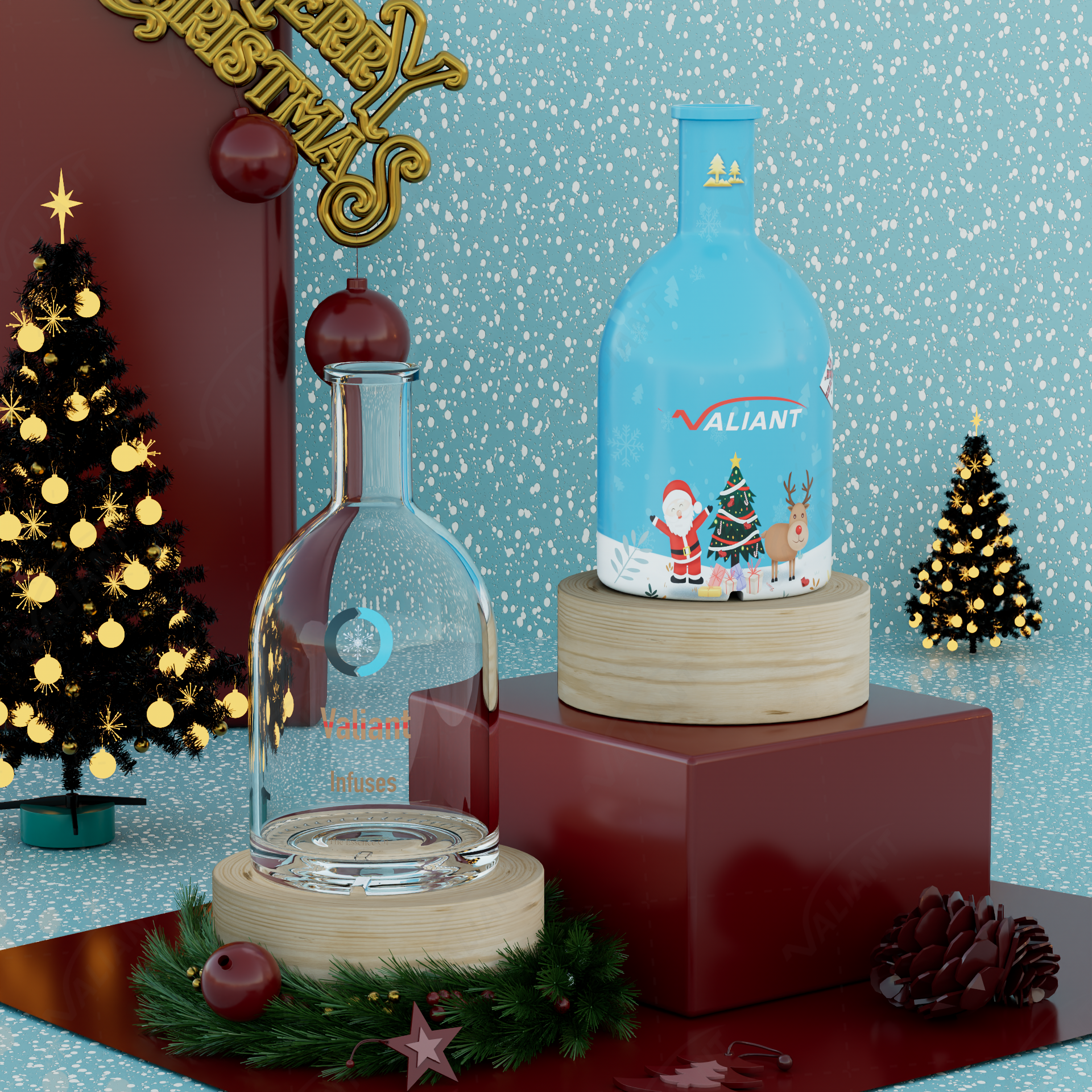 Unique Christmas Glass Containers