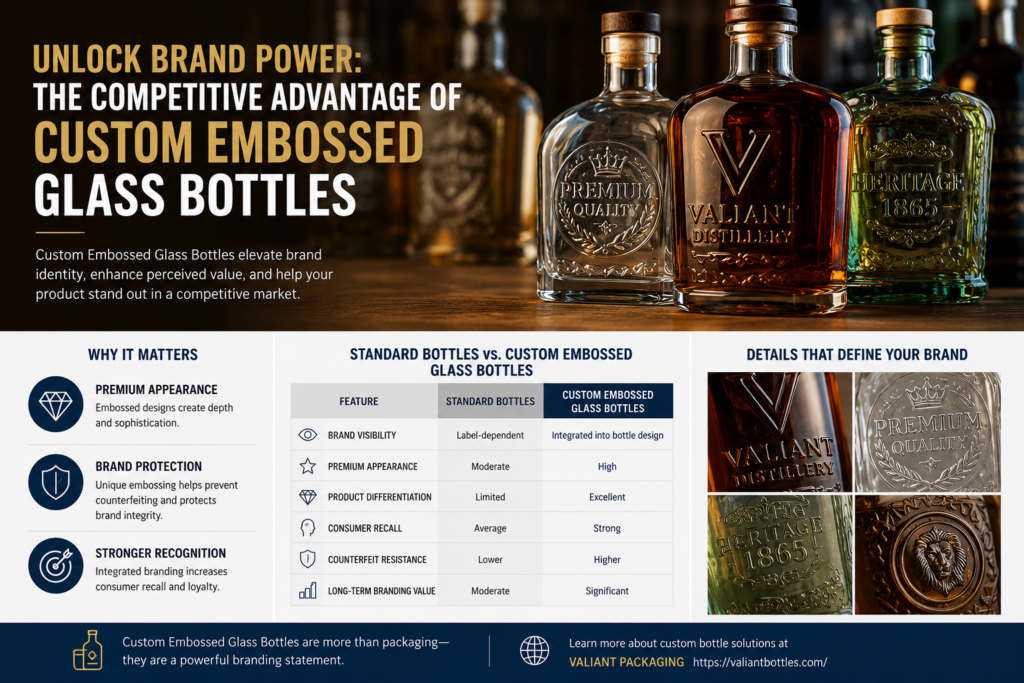 Custom Embossed Glass Bottles