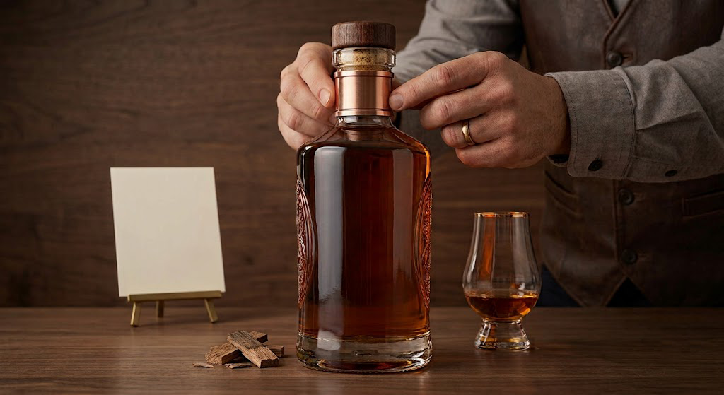 customized whisky bottle