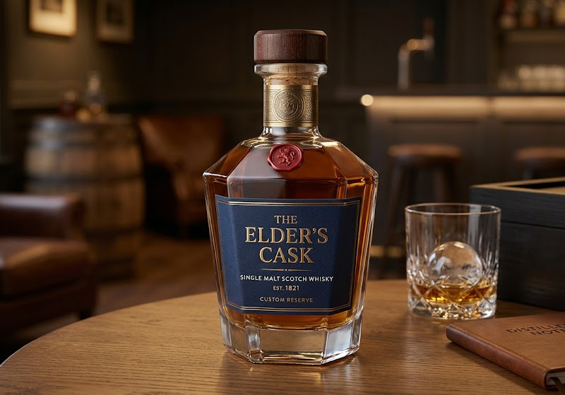 customized whisky bottle